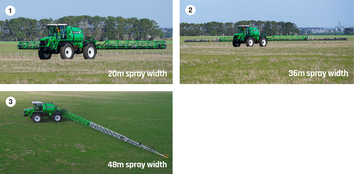 48m of controlled spraying accuracy.